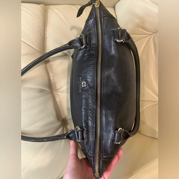 Kate Spade INSIDE PROJECT Grant Park Shelby Black Pebbled Leather Shoulder Bag - Picture 8 of 16